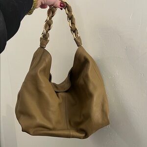 Vince Camuto Lyona leather hobo bag Elegant Tan Leather Women's Bag